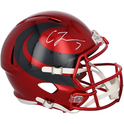 C.J. Stroud Houston Texans Autographed Fanatics Authentic Riddell 2024 Alternate #1 Speed Replica Helmet