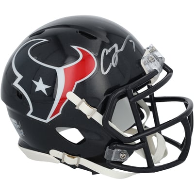 C.J. Stroud Houston Texans Autographed Fanatics Authentic Riddell 2024 Speed Mini Helmet 