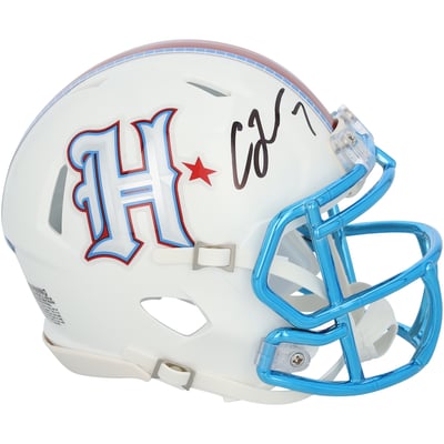 C.J. Stroud Houston Texans Autographed Fanatics Authentic Riddell Rivalry Speed Mini Helmet 