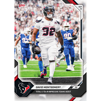 David Montgomery - 2026 NFL Topps NOW® - Card 14
