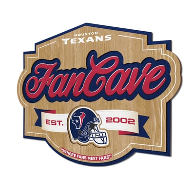 Houston Texans Fanpoint 12.5" x 17" Fan Cave Sign