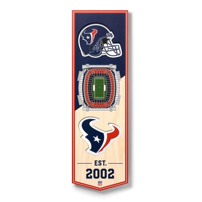 Houston Texans Fanpoint 6'' x 19'' 3D StadiumView Banner