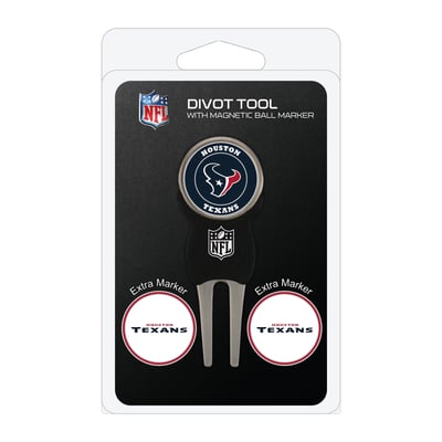 Houston Texans Golf Divot Tool Pack with 3 Magnetic Markers