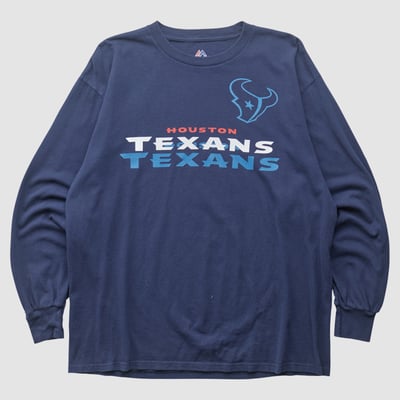 Houston Texans Majestic 2010s Long Sleeve T-shirt - Navy - XL by Fanatics Real Vintage