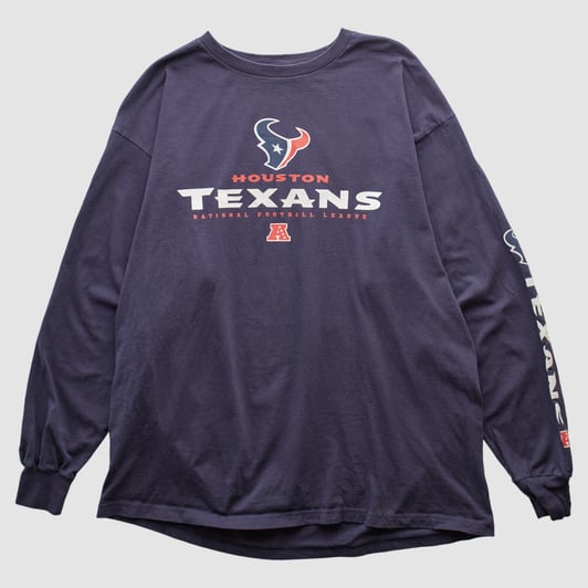 Houston Texans NFL 2000s Long Sleeve T-shirt - Navy - M by Fanatics Real Vintage