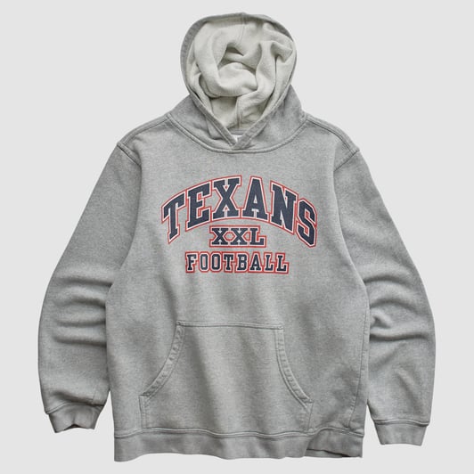 Houston Texans NFL 2010s Hooded Pullover Sweatshirt - Heather Gray - Yth XL by Fanatics Real Vintage