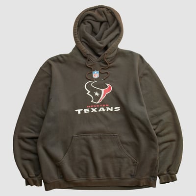 Houston Texans Reebok 2000s Hooded Pullover Sweatshirt - Brown - M by Fanatics Real Vintage