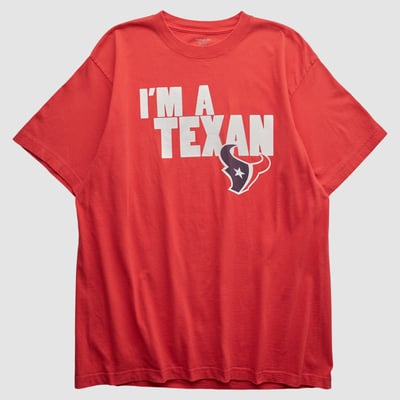 Houston Texans Reebok 2010s T-shirt - Red - L by Fanatics Real Vintage