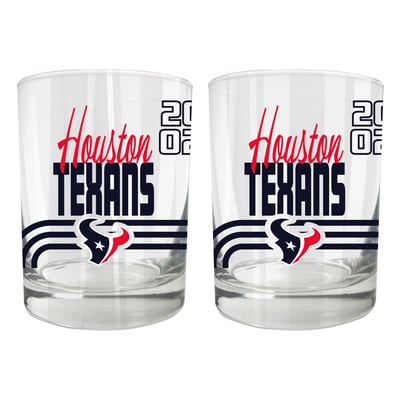 Houston Texans Two-Piece 12oz. Heritage Rocks Glass Set