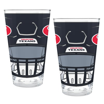 Houston Texans Two-Piece 16oz. Helmet Pint Glass Set