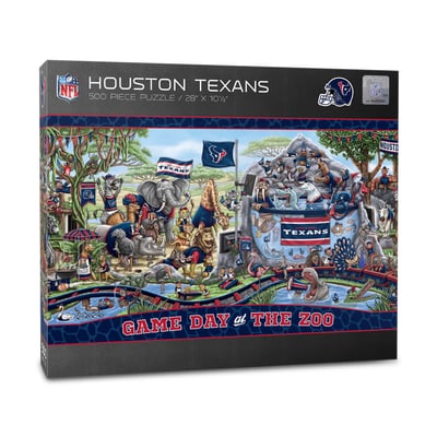 Houston Texans IDNA 10.5" x 28" Game Day at the Zoo 500-Piece Puzzle