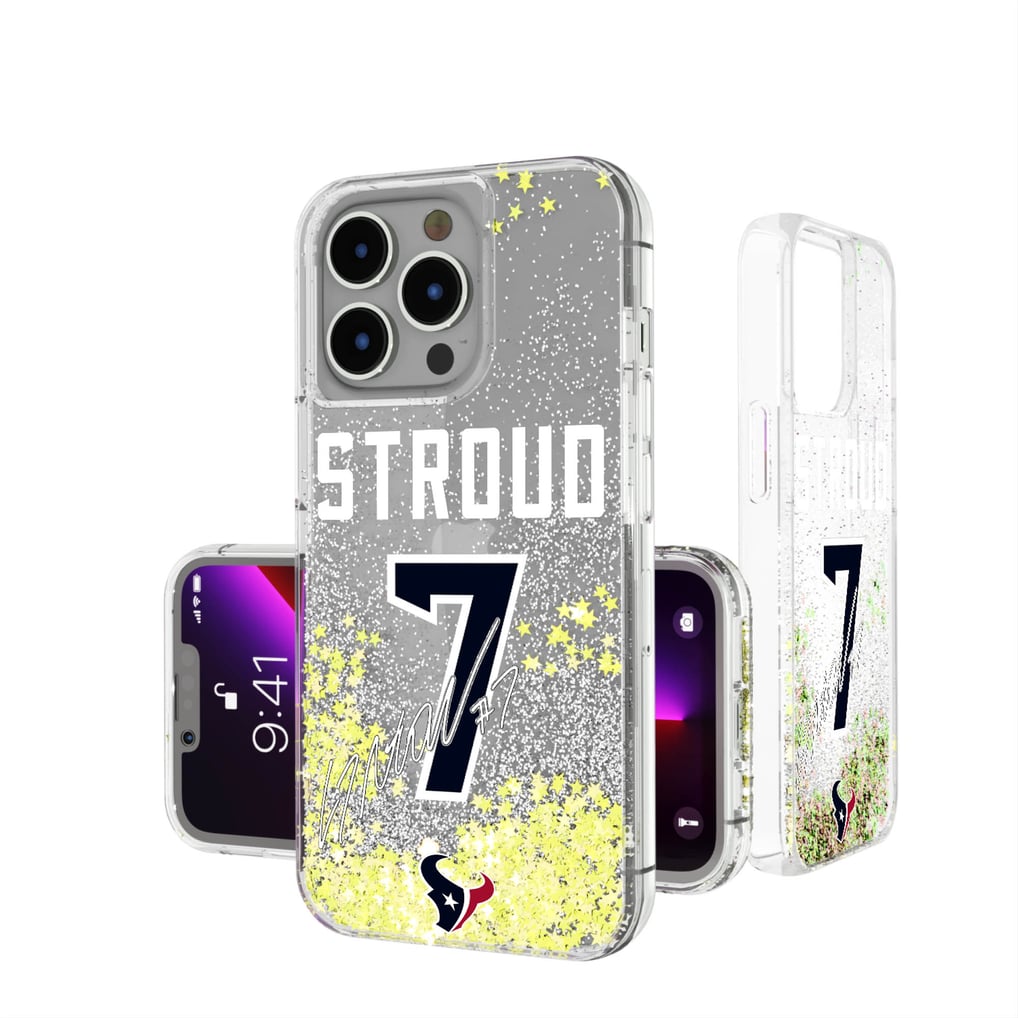 C.J. Stroud Houston Texans Keyscaper iPhone Glitter Phone Case
