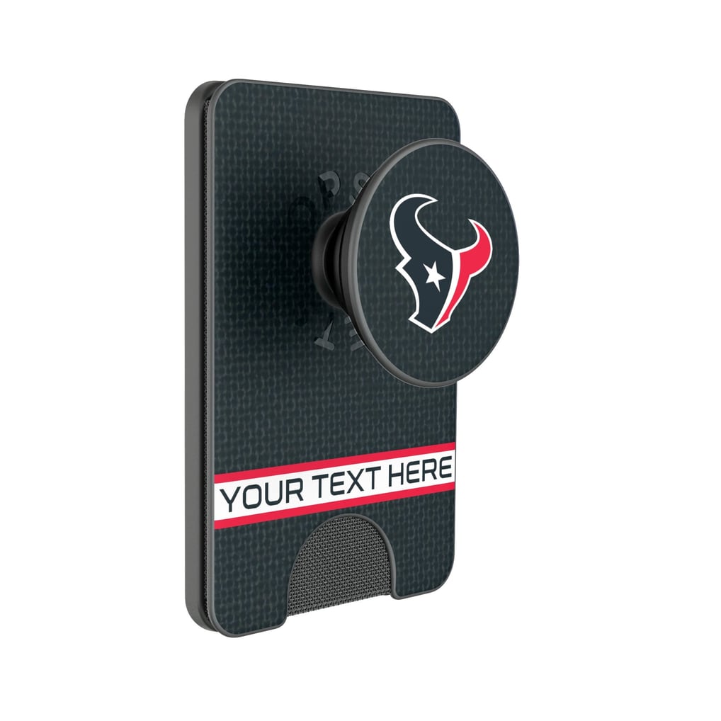 Houston Texans Keyscaper Personalized Endzone Solid PopSockets Magnetic Wallet