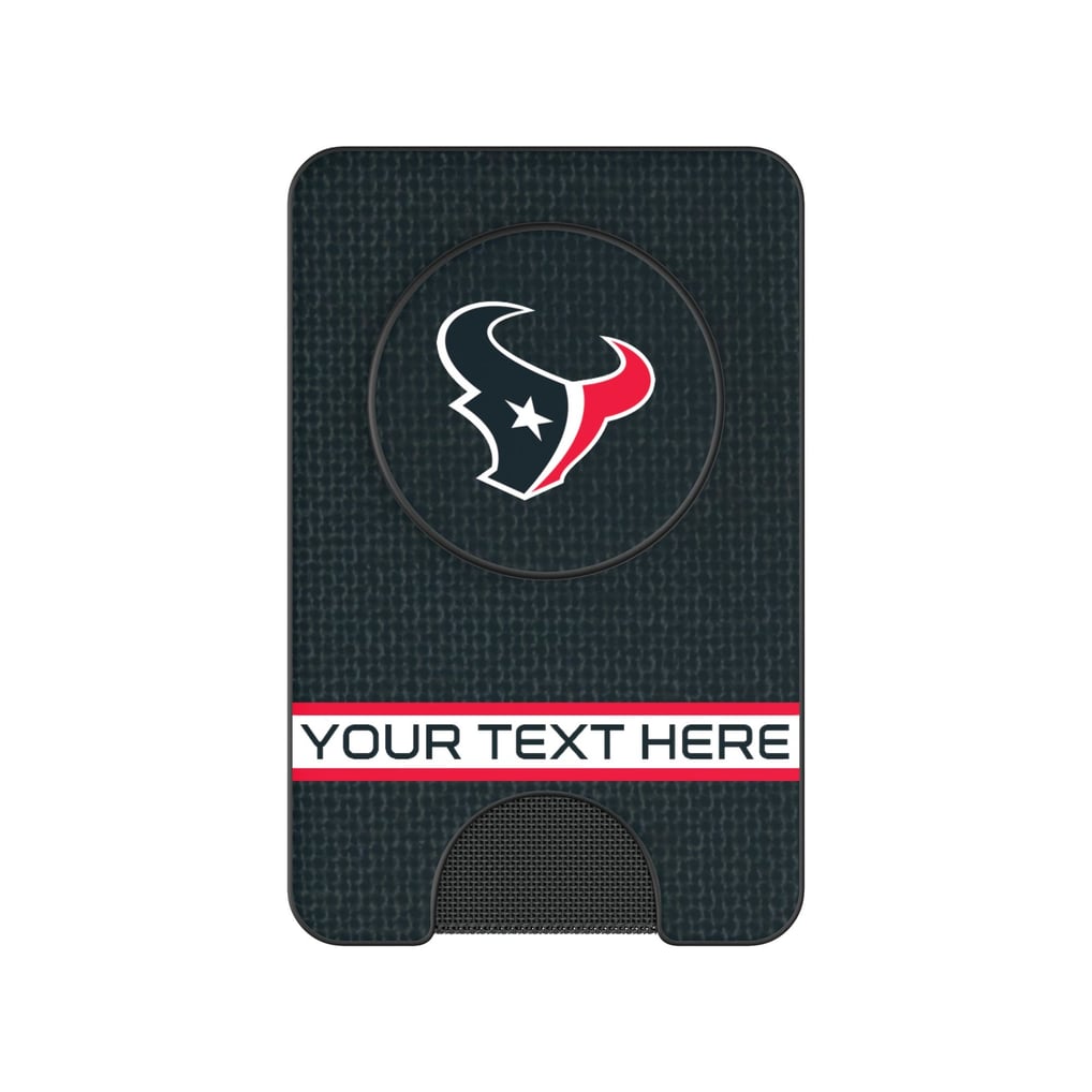 Houston Texans Keyscaper Personalized Endzone Solid PopSockets Magnetic Wallet