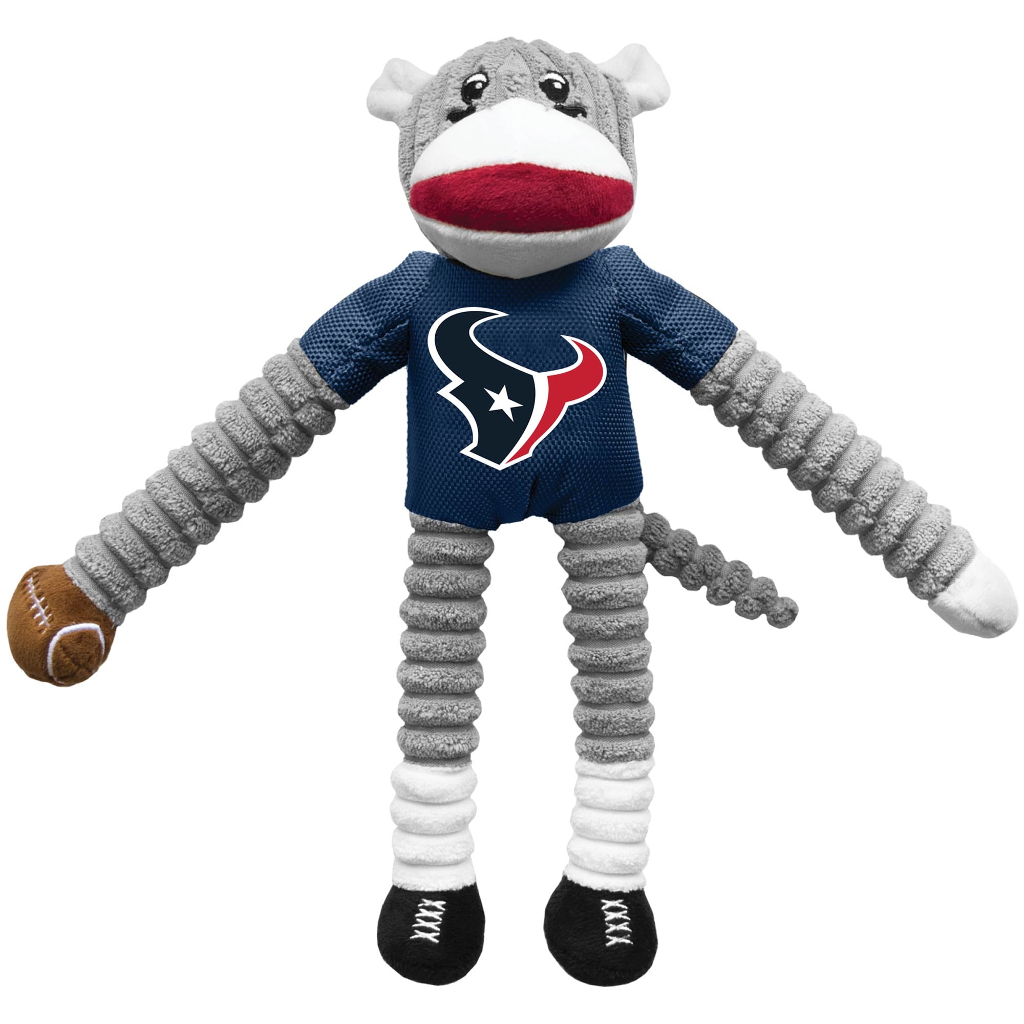 Little Earth Houston Texans Team Sock Monkey Pet Toy