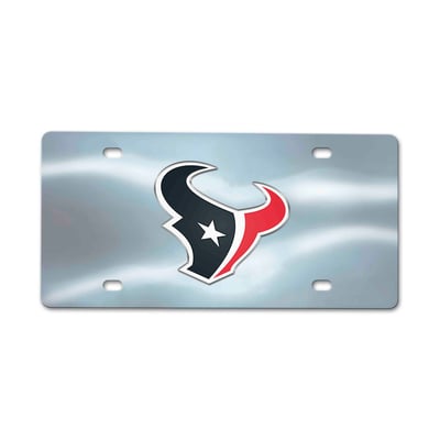 Houston Texans Logo Brands Chrome Diecast License Plate