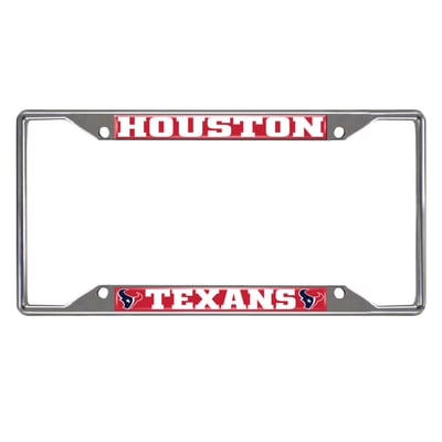 Houston Texans Logo Brands Chrome License Plate Frame