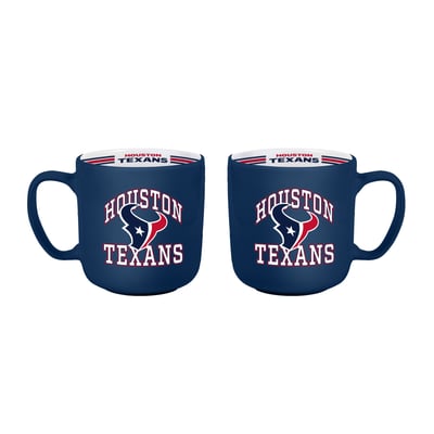 Houston Texans Logo Brands Two-Piece 15oz. Stripe Mug Set