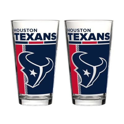 Houston Texans Logo Brands Two-Piece 16oz. Pint Glass Set