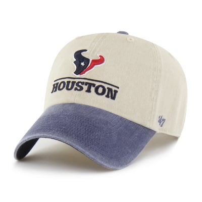 Houston Texans '47 Logo Line Clean Up Adjustable Hat - Natural