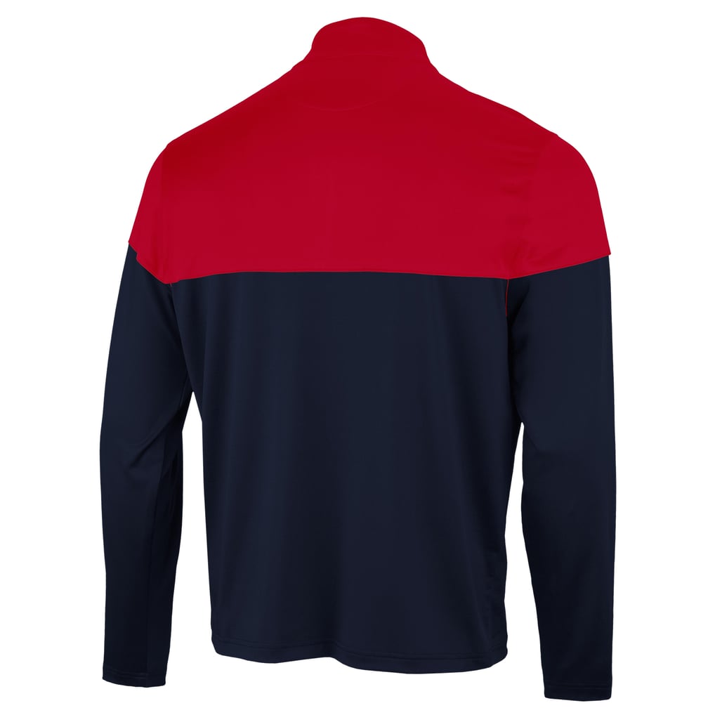 Houston Texans Antigua Hinder Quarter-Zip Pullover - Navy/Red