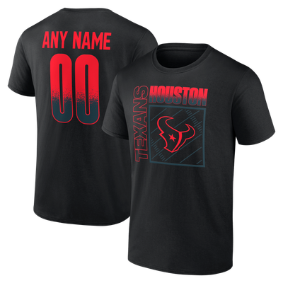 Houston Texans  Home Field Pop Personalized Name & Number T-Shirt - Black