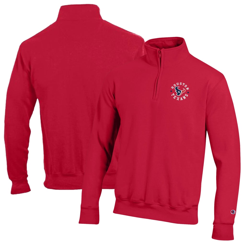 Houston Texans Champion Powerblend Quarter-Zip Pullover - Red