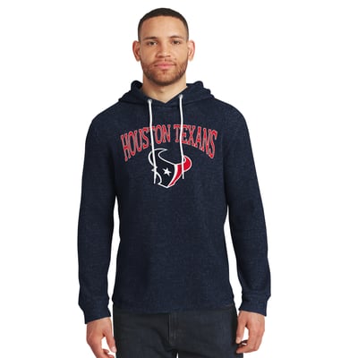 Houston Texans Darius Rucker Collection by Fanatics Waffle Knit Hooded Tri-Blend Long Sleeve T-Shirt - Navy