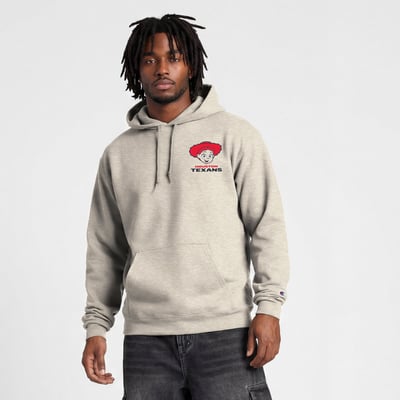  Houston Texans Disney x Champion Powerblend Fullback Hoodie - Oatmeal