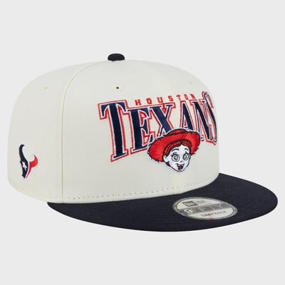 Houston Texans Disney x New Era Jessie 9FIFTY Snapback Hat - Cream/Navy