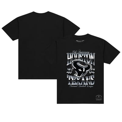 Houston Texans Mitchell & Ness 25th Anniversary Chrome Out T-Shirt - Black