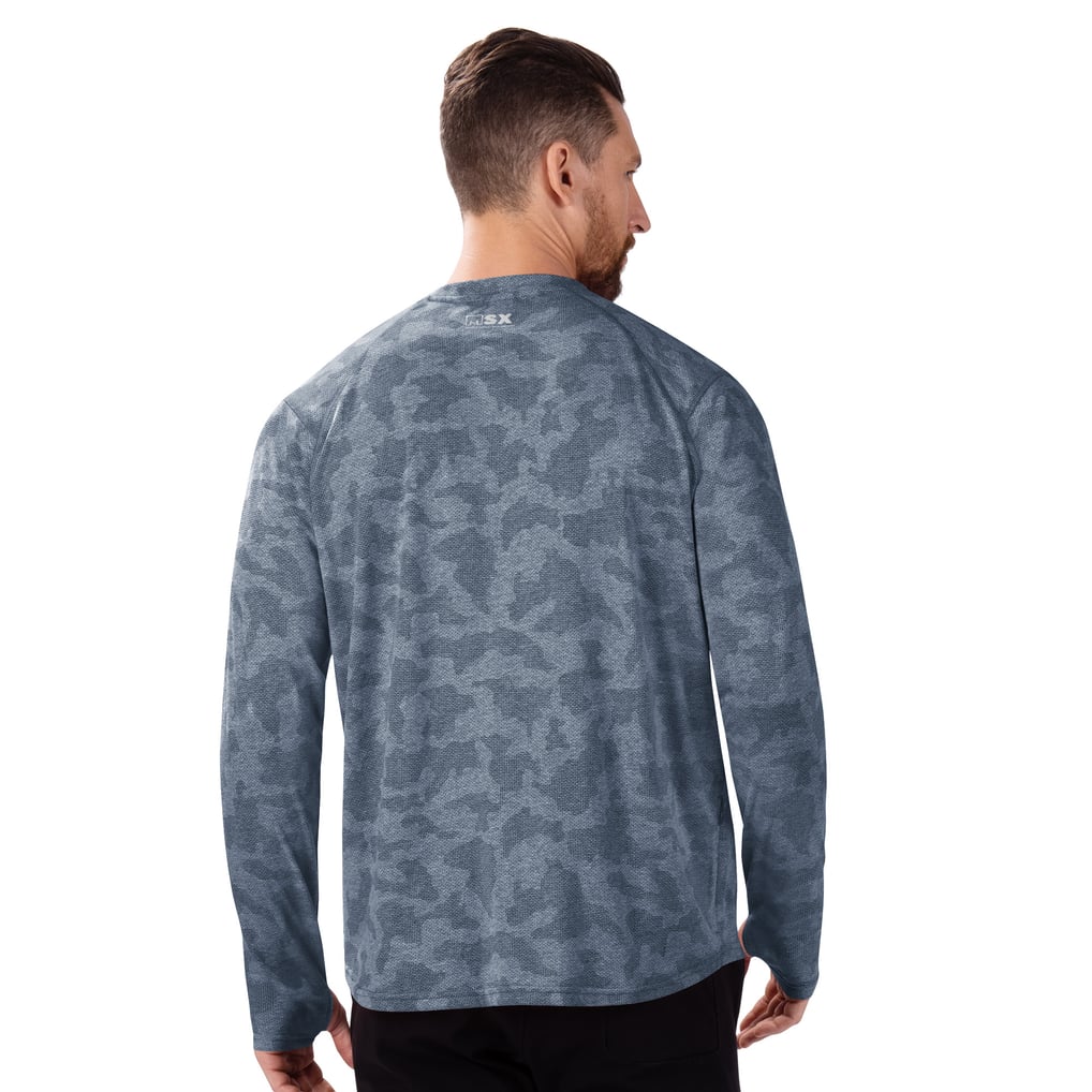 Houston Texans MSX by Michael Strahan Performance Camo Long Sleeve T-Shirt - Navy