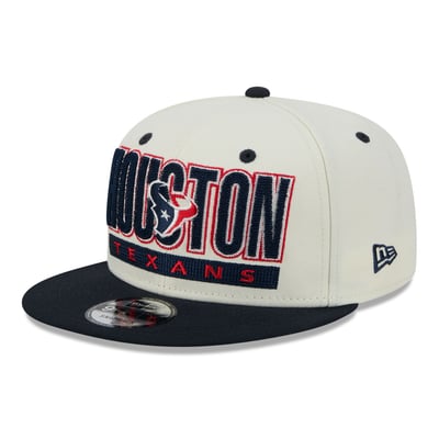 Houston Texans New Era Classic 9FIFTY Snapback Hat - Cream/Navy