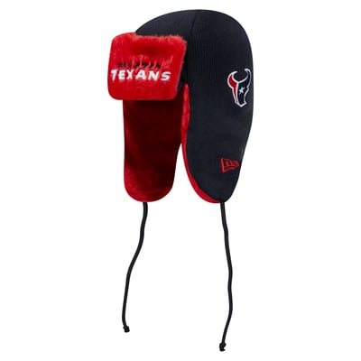 Houston Texans New Era Helmet Head Trapper Knit Hat - Navy