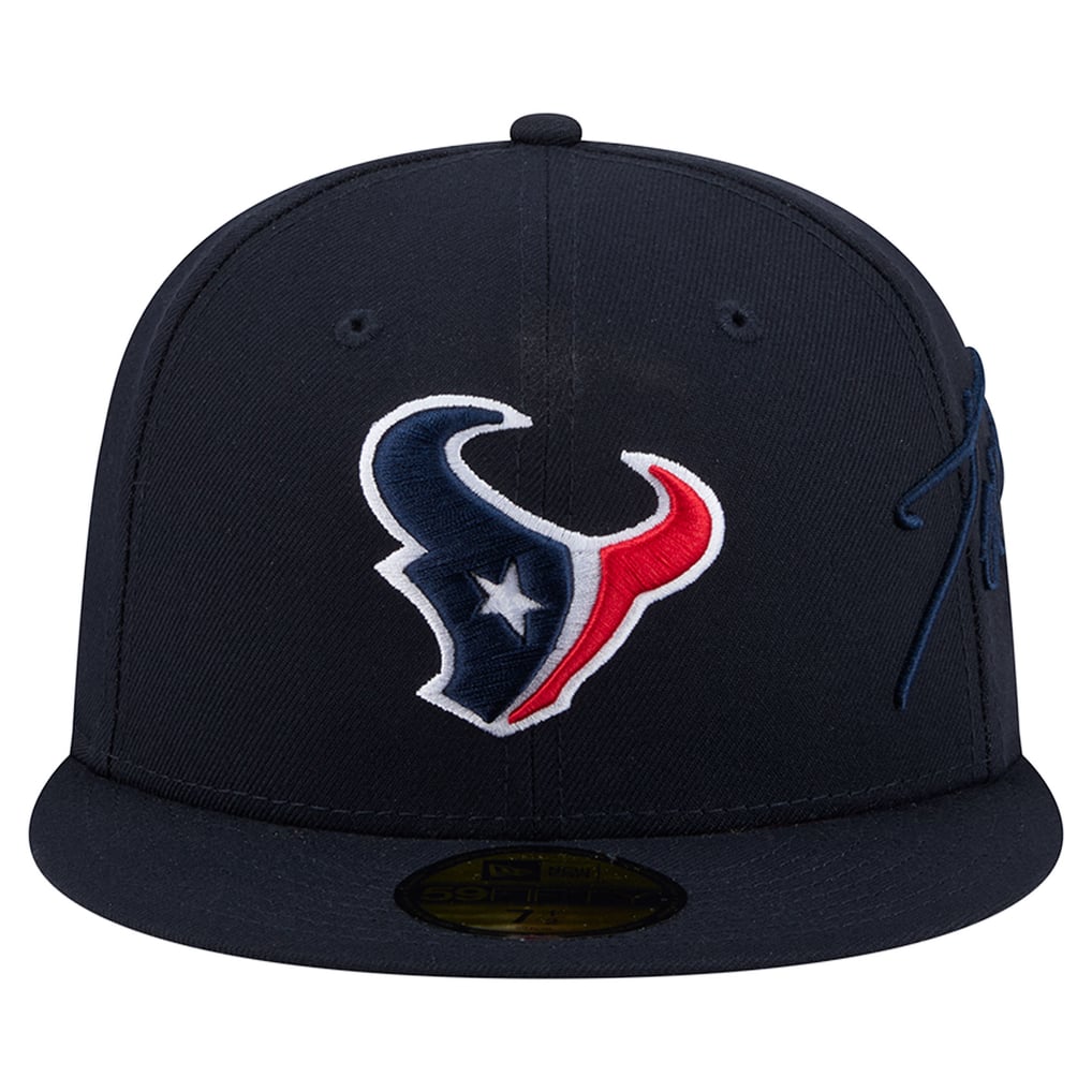 Houston Texans New Era Side Script 59FIFTY Fitted Hat - Navy