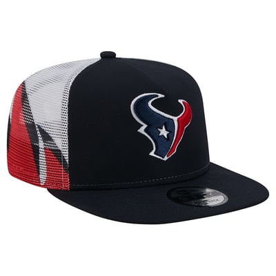 Houston Texans New Era Mesh A-Frame 9FIFTY Snapback Trucker Hat - Navy/Red