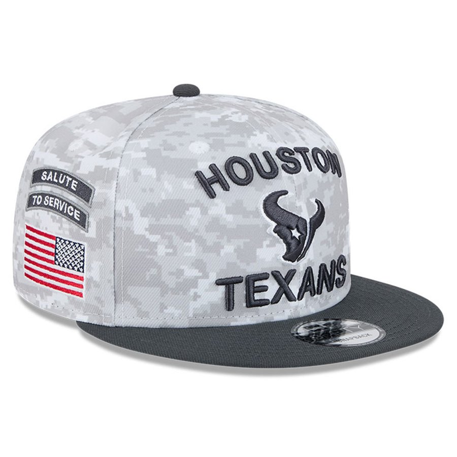 Men's Houston Texans New Era White/Graphite 2024 Salute To Service ...