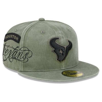 Houston Texans New Era x BJ Betts 2026 Salute To Service 59FIFTY Fitted Hat - Olive