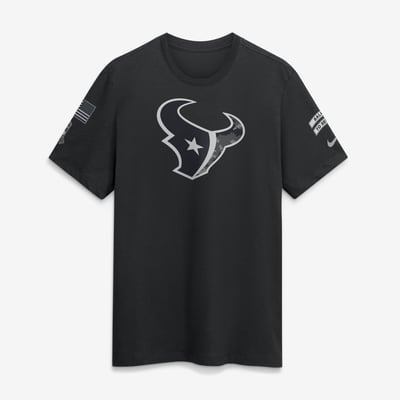  Houston Texans Nike 2026 Salute to Service Slub T-Shirt - Black