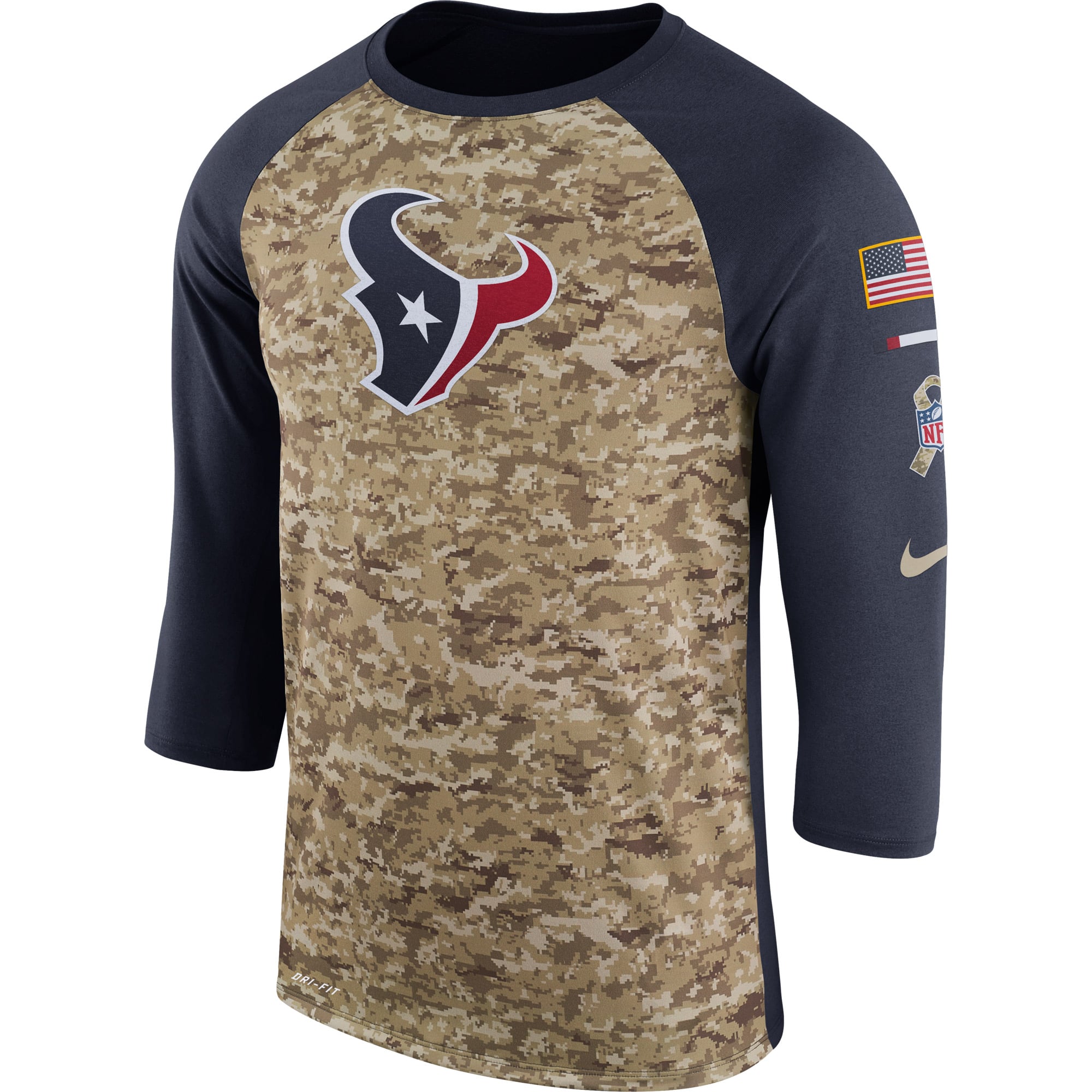 Men's Nike Camo/Navy Houston Texans Salute to Service Sideline
