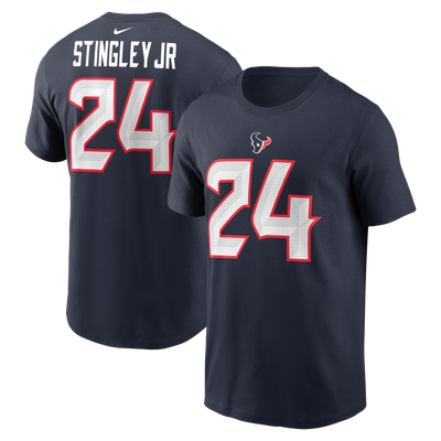 Derek Stingley Jr. Houston Texans Nike Name & Number T-Shirt - Navy