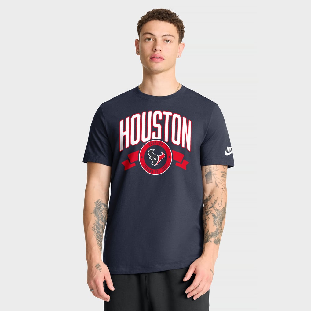 Houston Texans Nike Rewind Front and Back Hit Essential T-Shirt - Navy