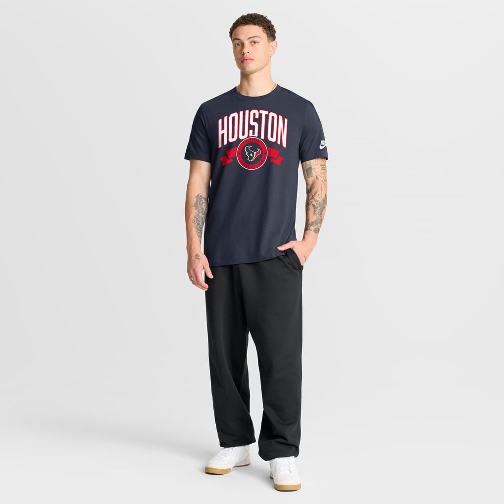 Houston Texans Nike Rewind Front and Back Hit Essential T-Shirt - Navy