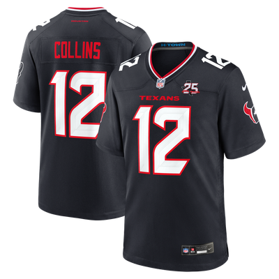 Nico Collins Houston Texans Nike Team 25th Season Game Jersey - Navy
