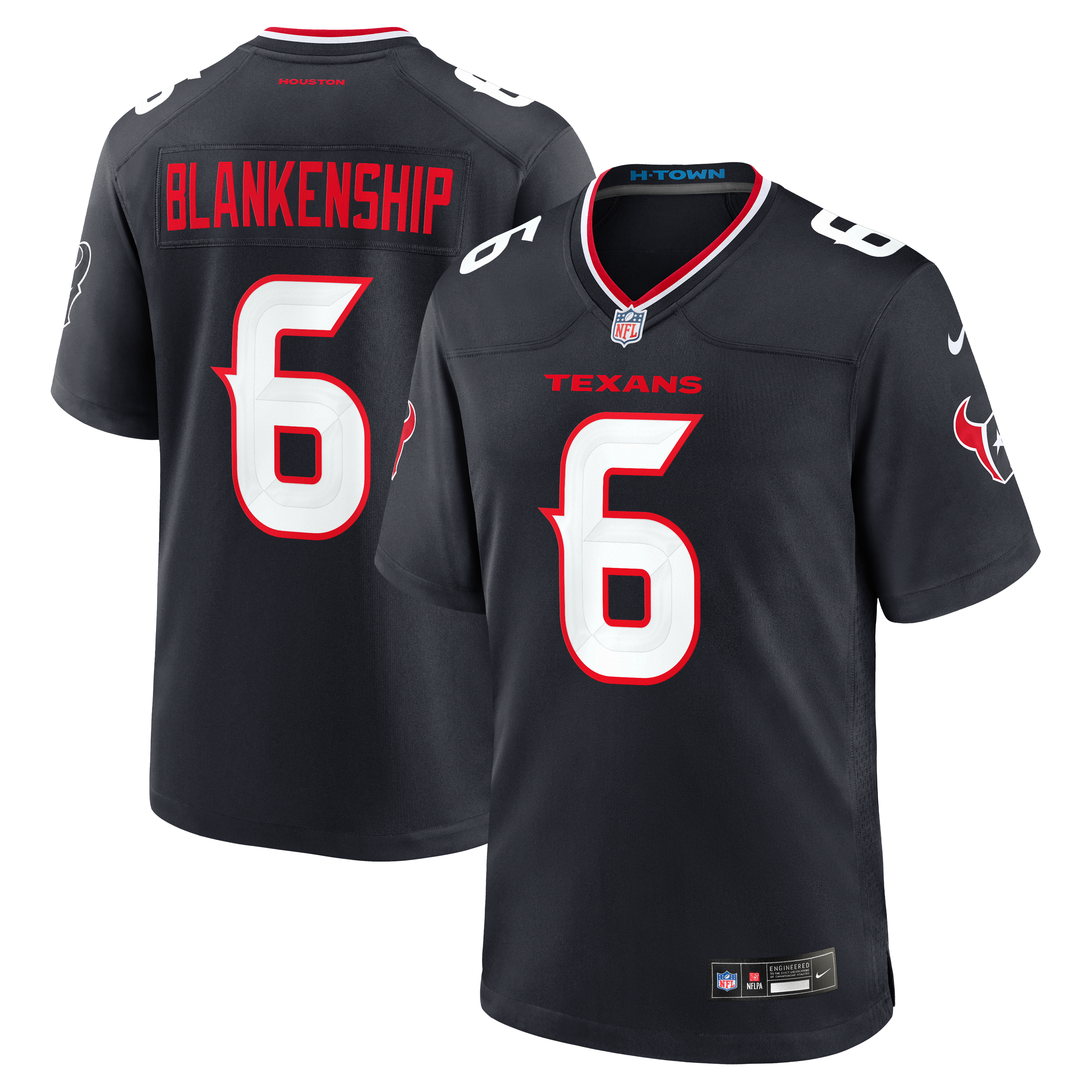 Reed Blankenship Houston Texans Team Game Jersey Navy