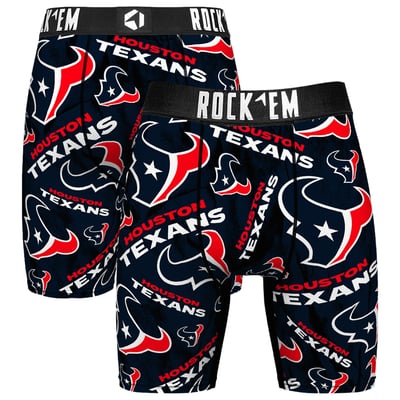  Houston Texans Rock Em Logo Boxer Briefs - Navy