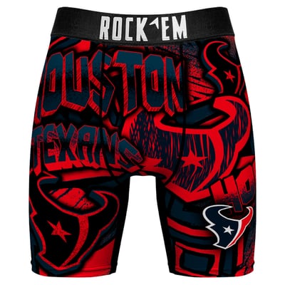  Houston Texans Rock Em Sketched Out Boxer Briefs - Navy