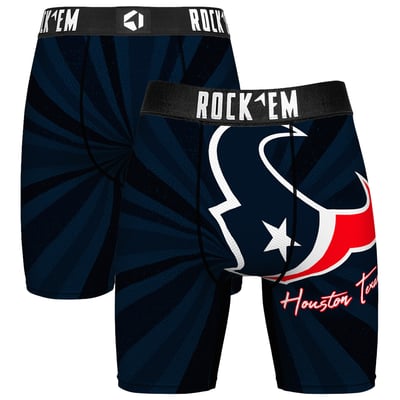  Houston Texans Rock Em Throwback Swirl Boxer Briefs - Navy