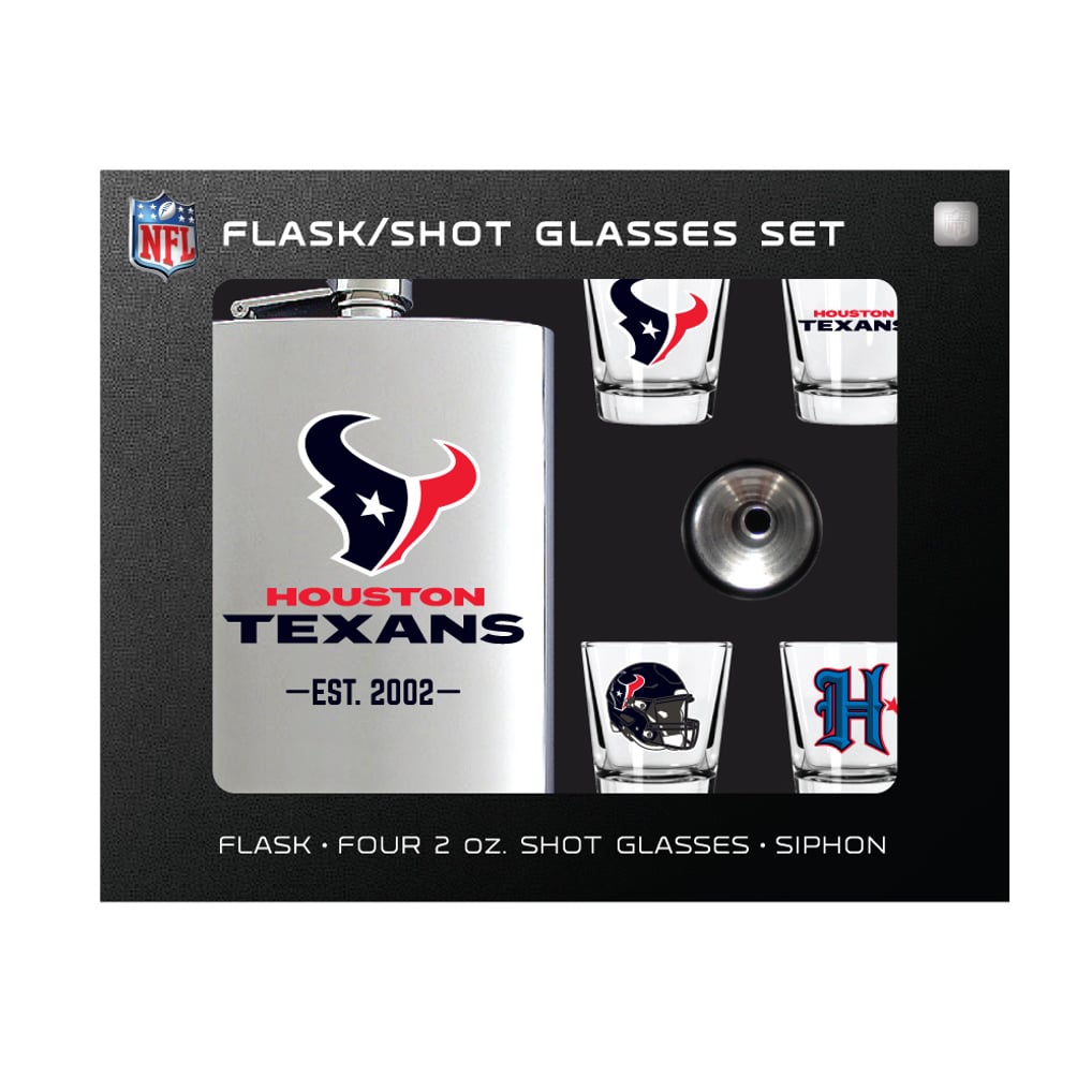  Houston Texans MOJO Shot Glass & Flask Gift Set