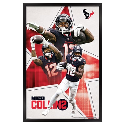 Nico Collins Houston Texans 23" x 34" Framed Player Poster